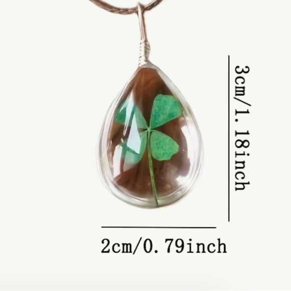 Natural dried Dandelion Pendant Necklace - Picture 2 of 3